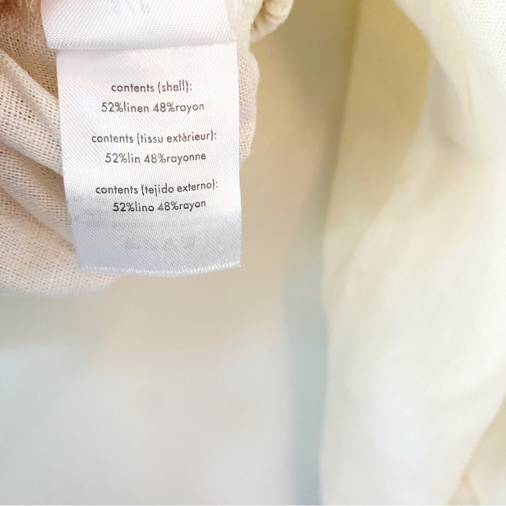WeWoreWhat Ivory Linen Blend Cropped Blouse NWT - Picture 11 of 11